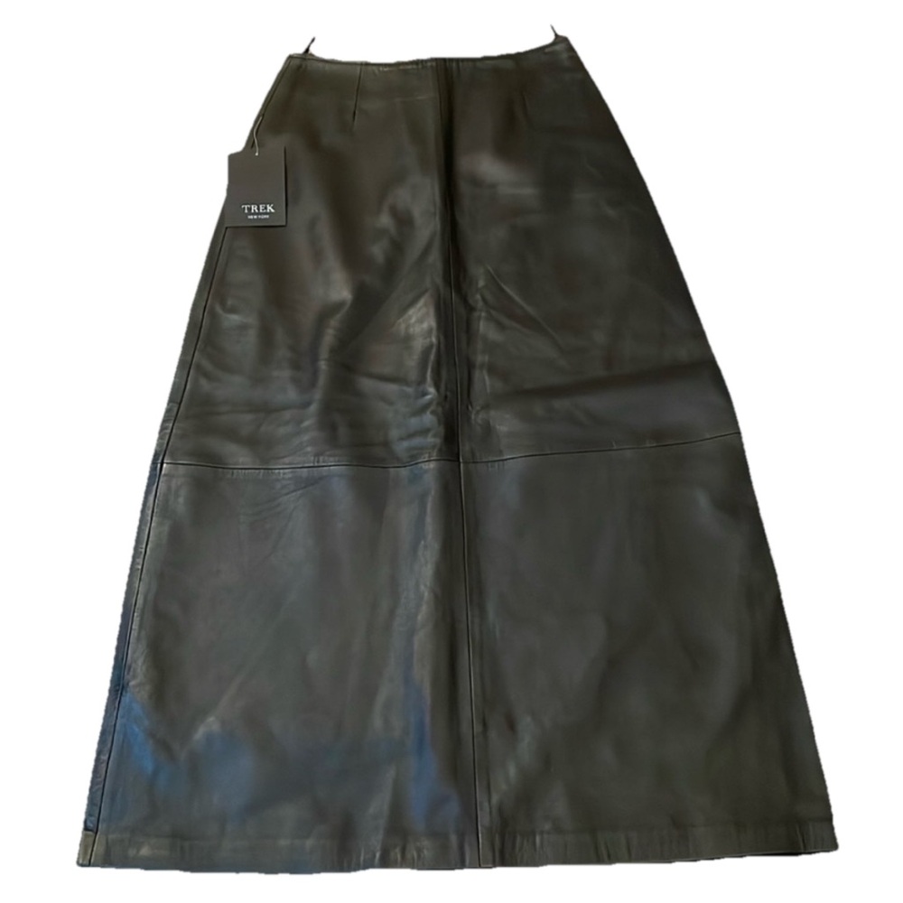 Black Leather Maxi Skirt